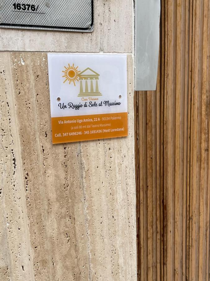 Un Raggio Di Sole Al Massimo Lägenhet Palermo Exteriör bild